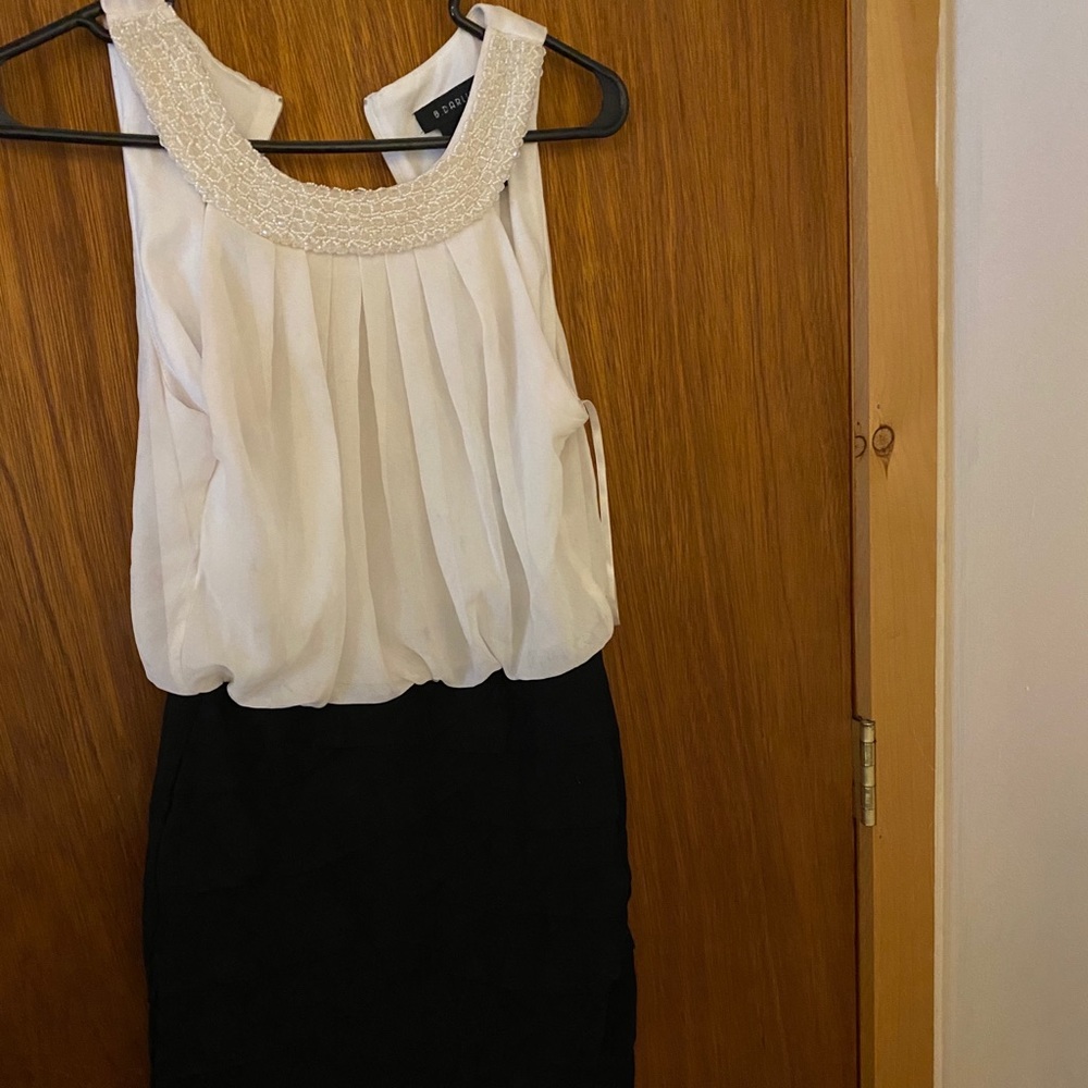 White and black dress
